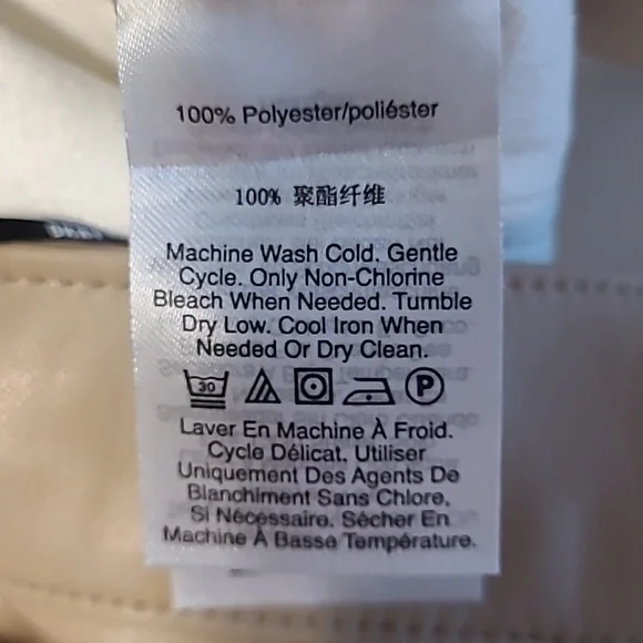 DKNY Women's Faux-Leather Cropped Ankle Pants in Mushroom Sz 6, NWT - Picture 5 of 8